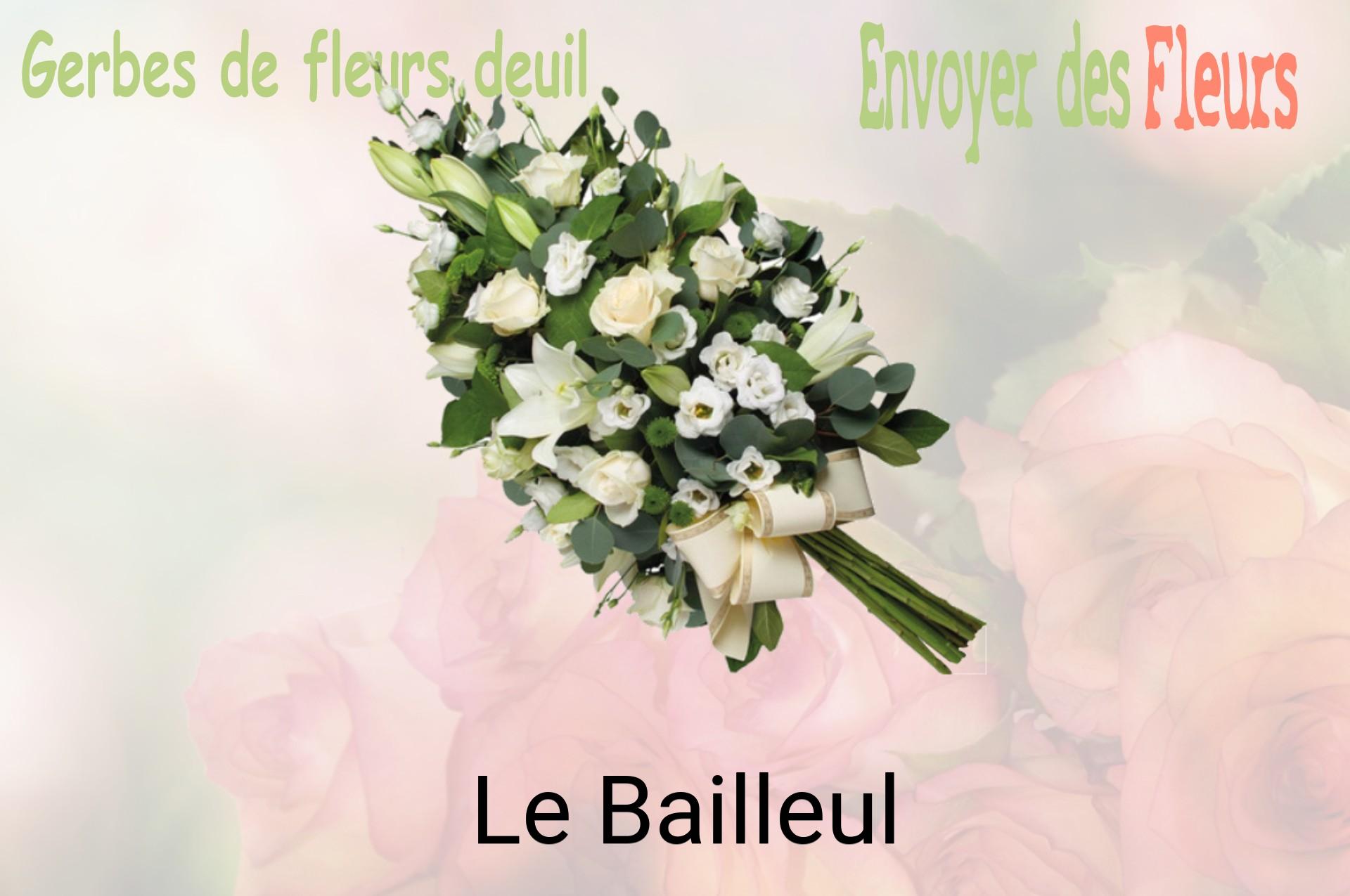 Gerbe de fleurs de deuil livrée à Le Bailleul